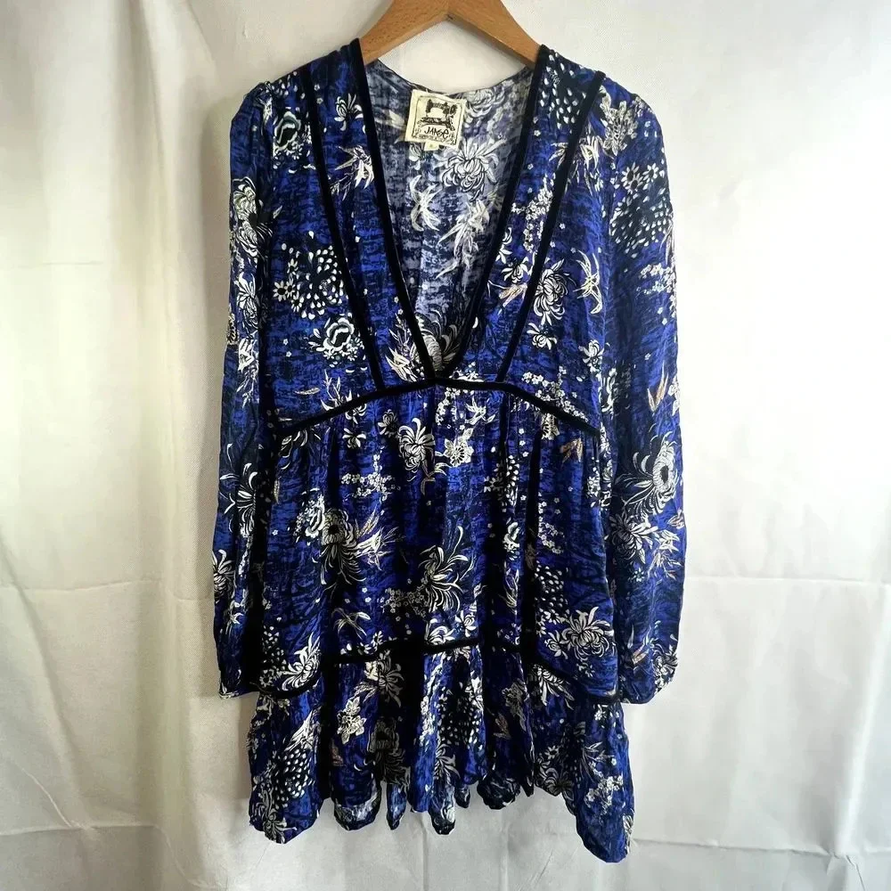Jaase Moonlight Blue Jessie Short Floral Dress‎ Size Small - Picture 13 of 13
